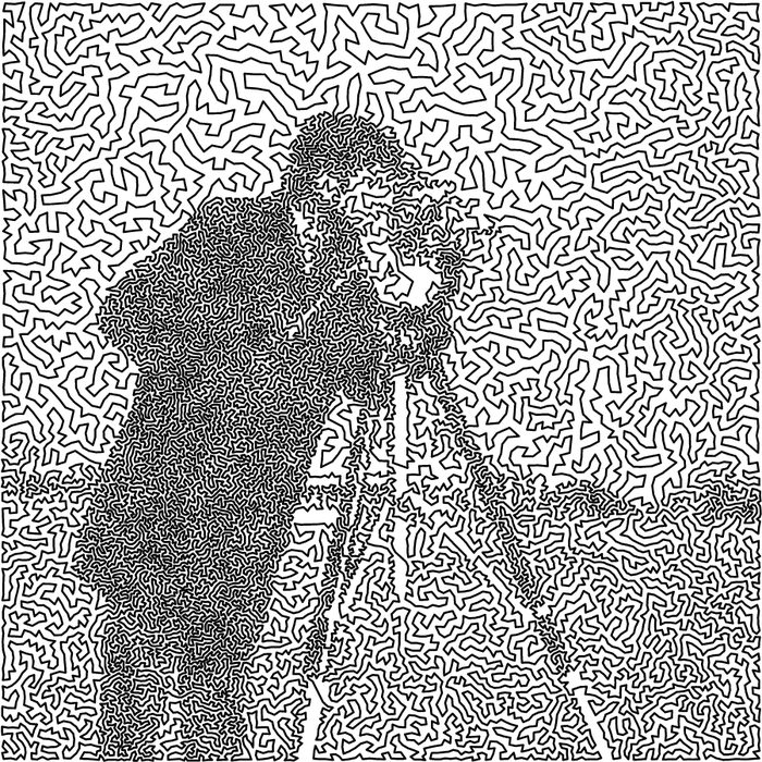 Continuous-line drawing of the cameraman photograph
